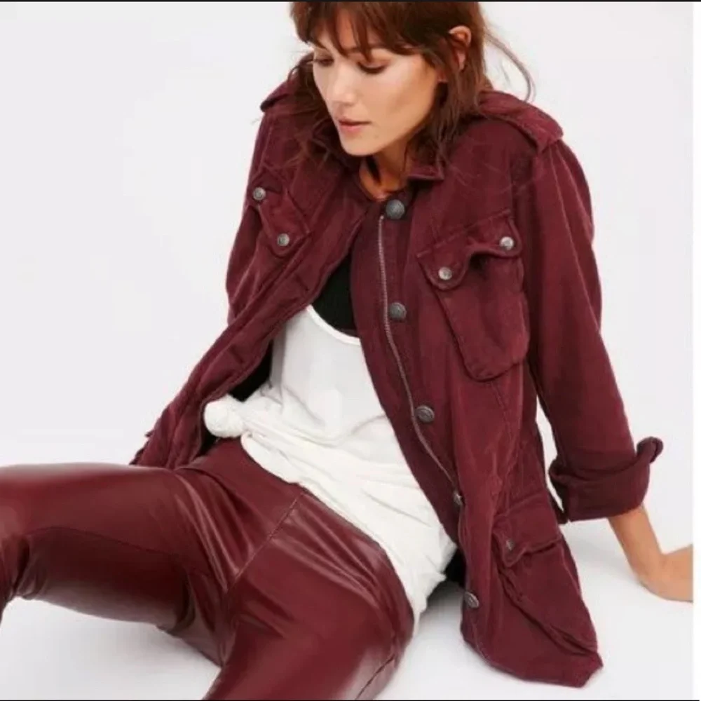 Free People Not Your Brothers Military Jacket